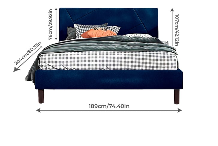 Diagonal-Design-Bedframe-with-Upholstered-Headboard-5