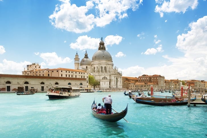 Grand Canal and Basilica Santa Maria della Salute, Venice, Italy