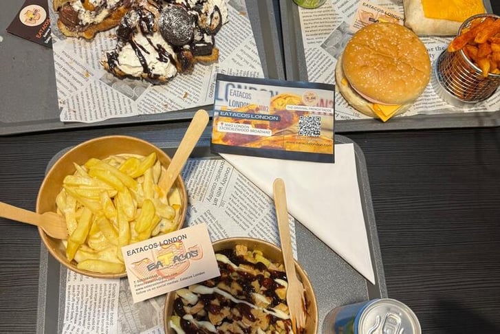 Choice of Burger with Fries & Soft Drink at Eatacos - London