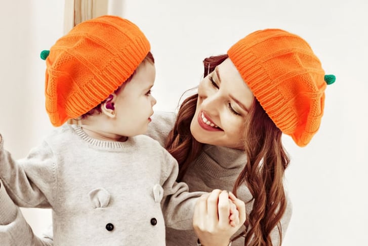 Pumpkin-Parent-Child-Knitted-Hat-1