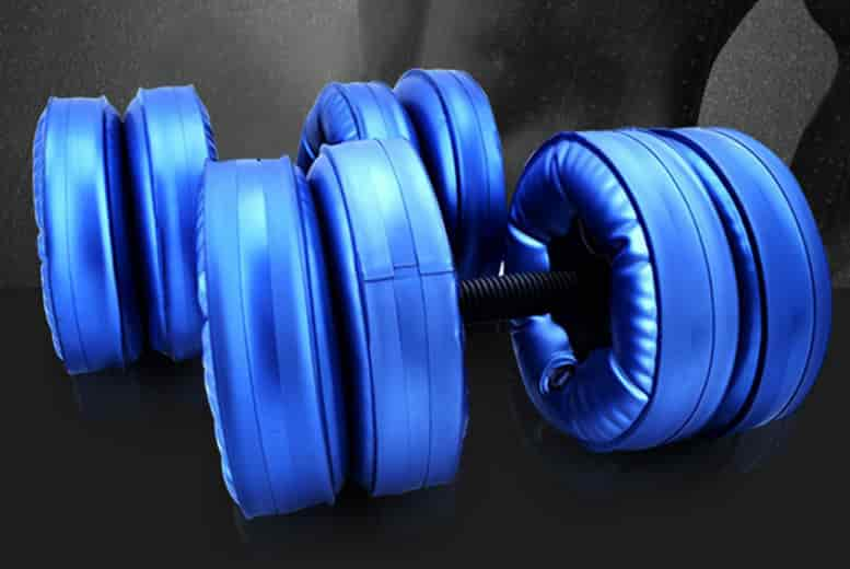 Water filled dumbbells outlet uk