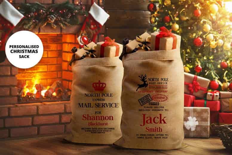 Extra large discount personalised christmas sack