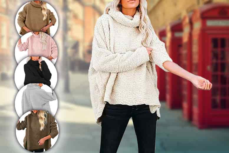 Womens teddy fleece online jumper