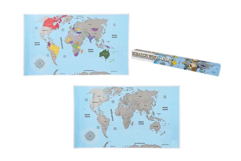 Scratch Off World Map Poster