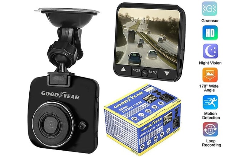 Goodyear Mini HD Dash Cam Car DVR Camera Video Recorder Motion Detection  Sensor