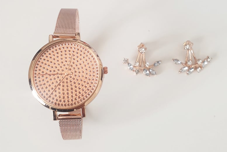 Watch and clearance earring set