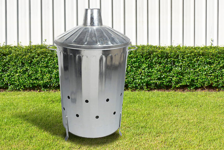 GARDEN BURNER BIN 90 LITRE INCINERATOR - MADE IN UK