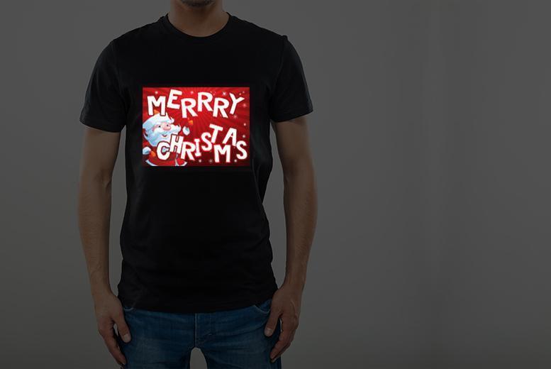 Led light up christmas clearance t shirts