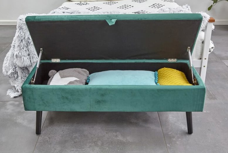 velvet storage ottomans bench for living room bedroom 4