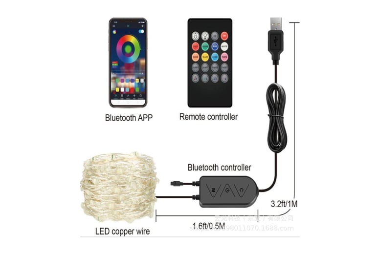 DIY Programmable Smart Christmas Lights with APP & Remote Control