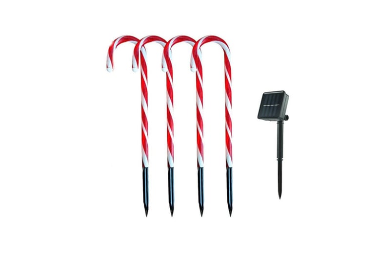 Candy Cane Christmas Garden Lights Offer - Wowcher