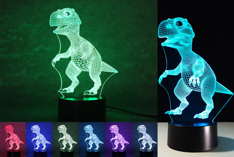 3d dinosaur store illusion lamp