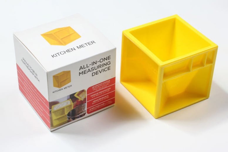 The Kitchen Cube is an All-in-1 measuring device that will save