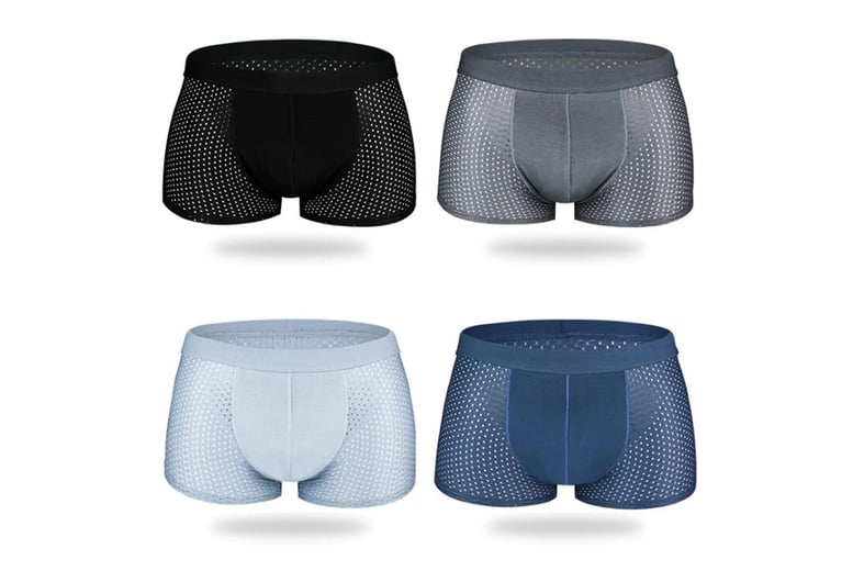 Men’s Breathable Boxers - 4 Pack Deal - Wowcher