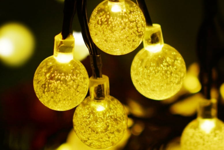 Bubble Ball Solar String Lights Offer Livingsocial