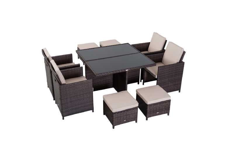 Outsunny Rattan Dining Set Deal - Wowcher