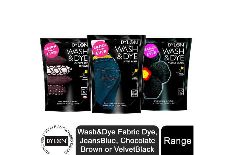 Dylon Machine Wash & Dye Fabric Dye 350G (Velvet Black/Chocolate