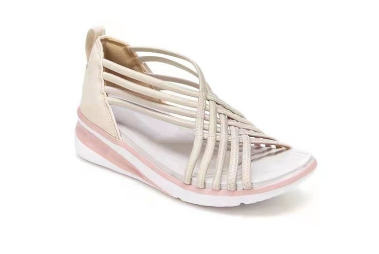 Criss cross wedge discount sneakers