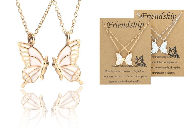 Butterfly deals friendship necklace