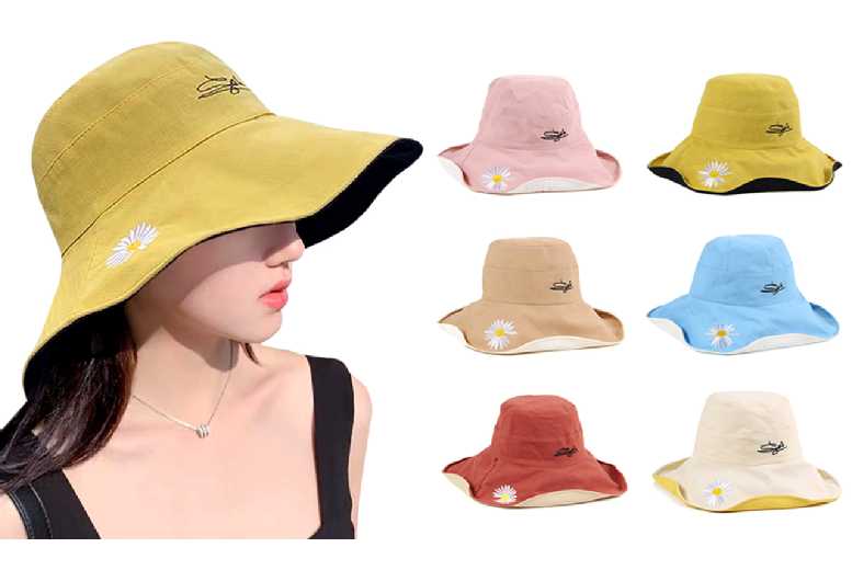 Daisy Print Summer UV Protection Hat Deal - Wowcher