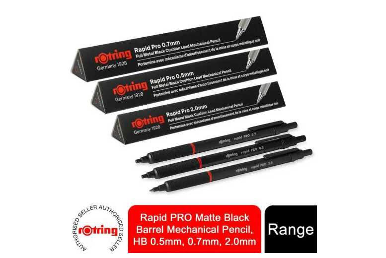 Rotring Rapid Pro 2.0mm Mechanical Pencil - Black