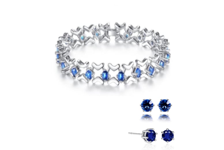 Simulated sapphire sale bracelet