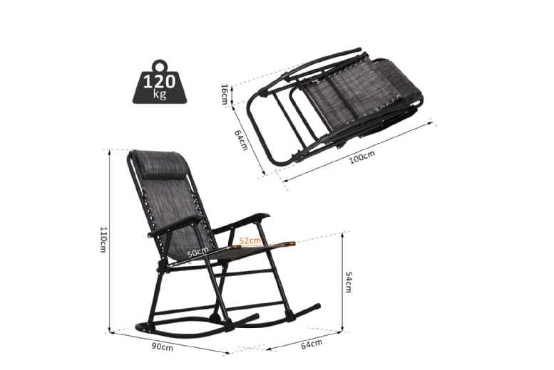 Outsunny folding 2024 rocking chair