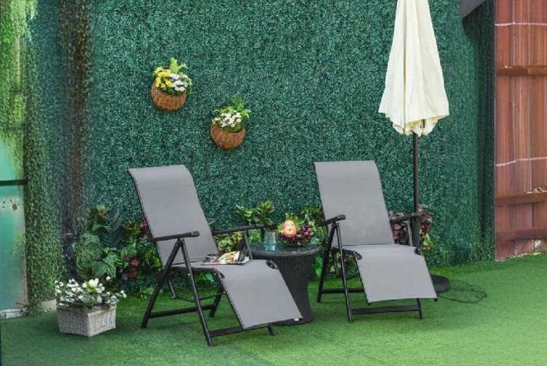 Wowcher reclining garden online chairs