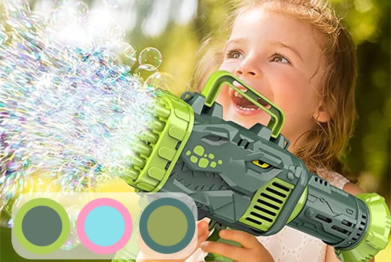 Electric Dinosaur Bubble Machine With 44 Holes Fun Water Table