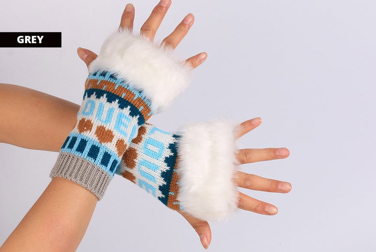 Women's Winter Fingerless Gloves Offer - Wowcher