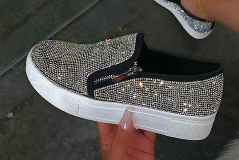 Womens bling sale trainers