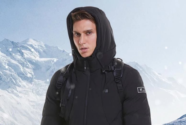 Mens heated winter outlet jacket