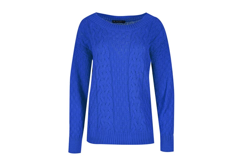 Long Sleeve Cable Knit Jumper - Wowcher
