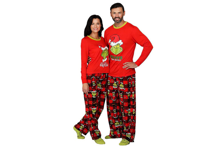 Matching Christmas Grinch-Inspired Pyjamas Offer - Wowcher