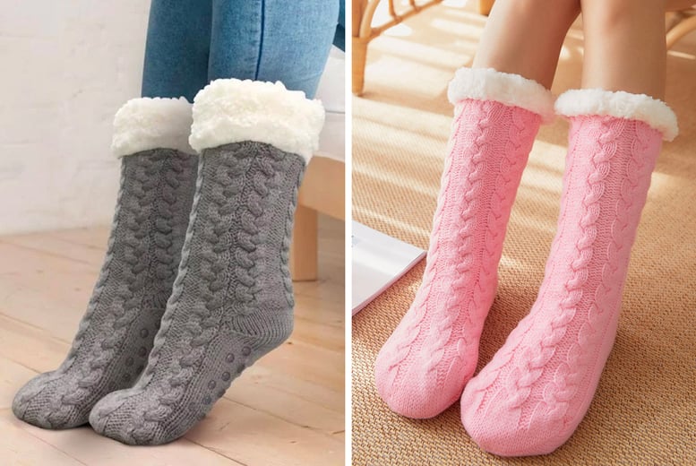 Women's fleece discount lined slipper socks