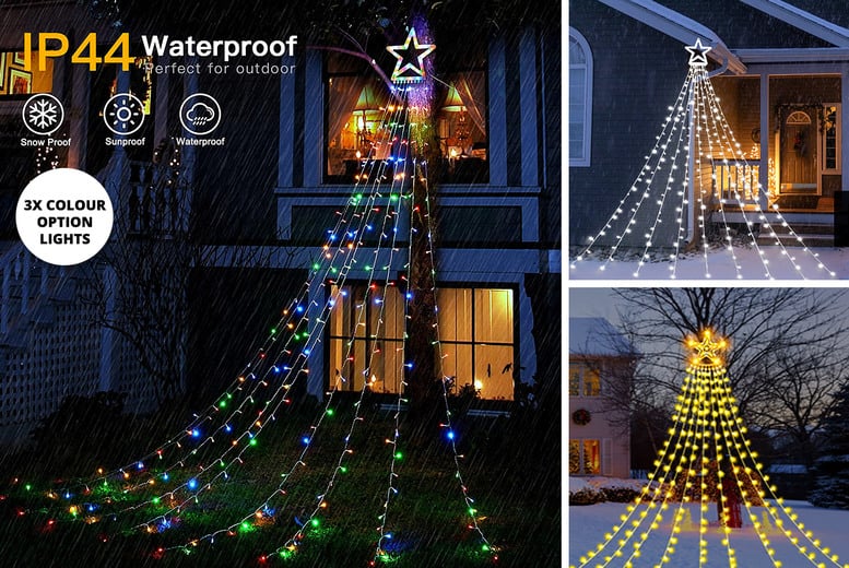 waterfall christmas lights