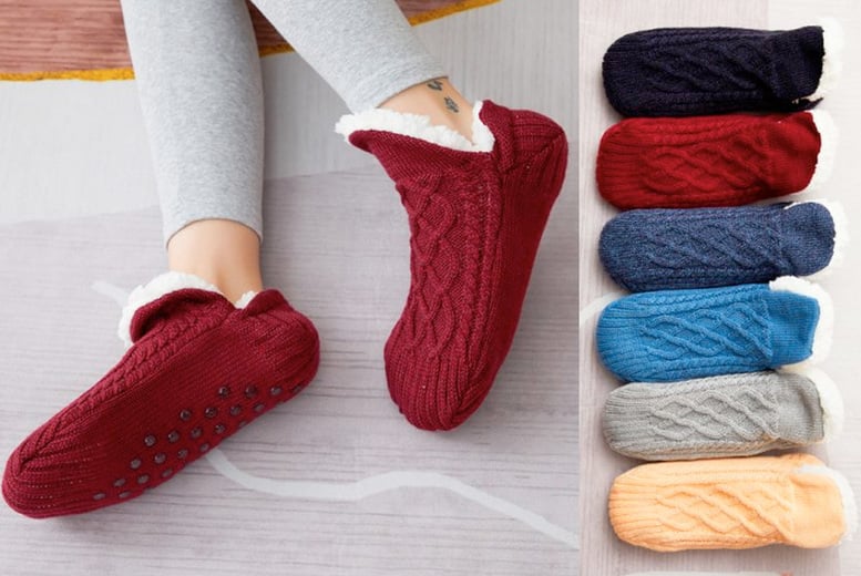 Women's Knitted Indoor Non-Slip Socks Deal - LivingSocial