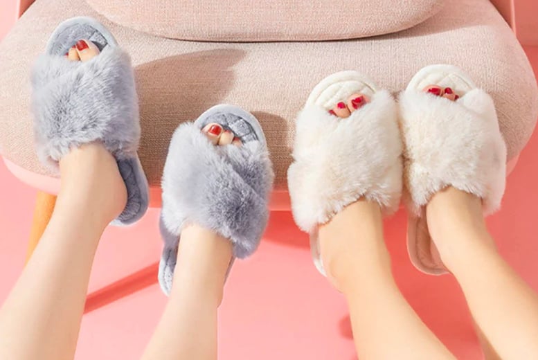 Fluffy slippers best sale for girls