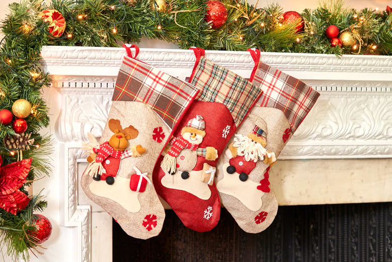 3 pack christmas stockings