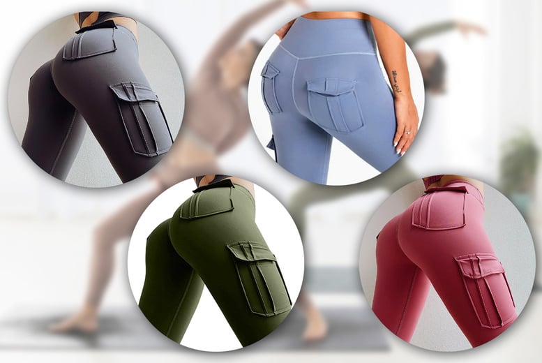 Women's Cargo Style Yoga Pants Offer - Wowcher
