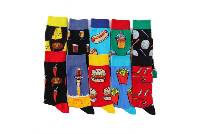 5-Pairs-Hamburger-Fries-Crew-Socks-AB-Style-Casual-Socks-2
