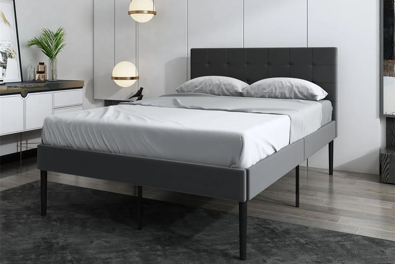 Queen bed frame and deals mattress set