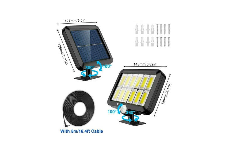 120-COB-Motion-Sensor-Solar-Wall-Light-5