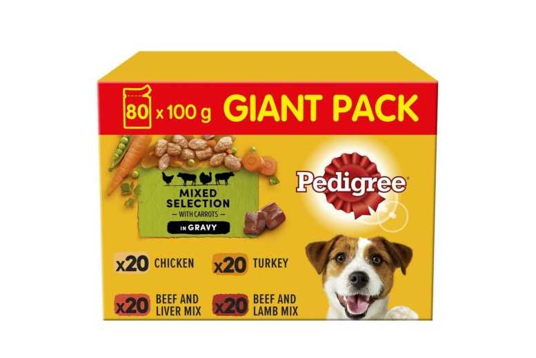 Pedigree dog food outlet packets