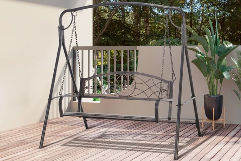 Metal top swing bench