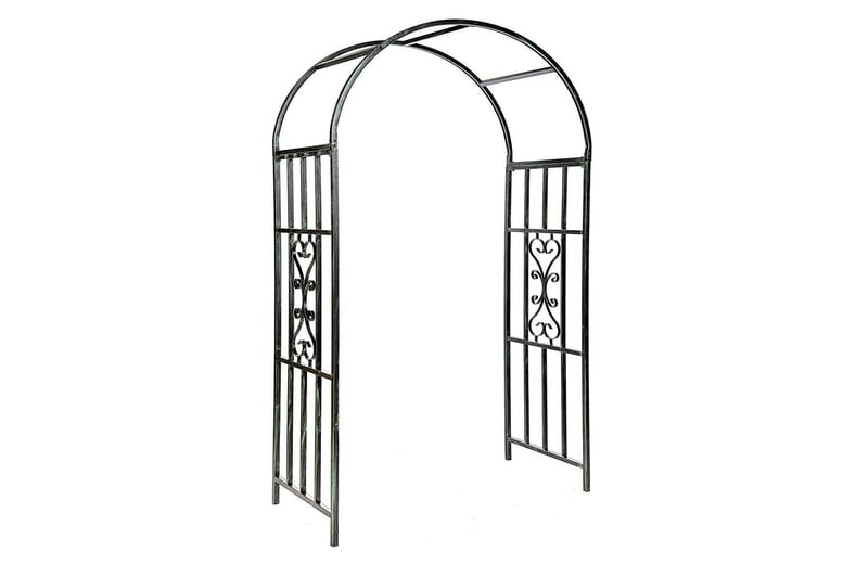 Black Metal Garden Arch Deal - Decorative Outdoor Archway - Wowcher