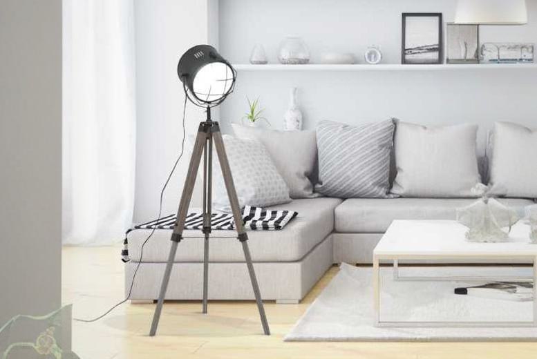 Homcom tripod online floor lamp