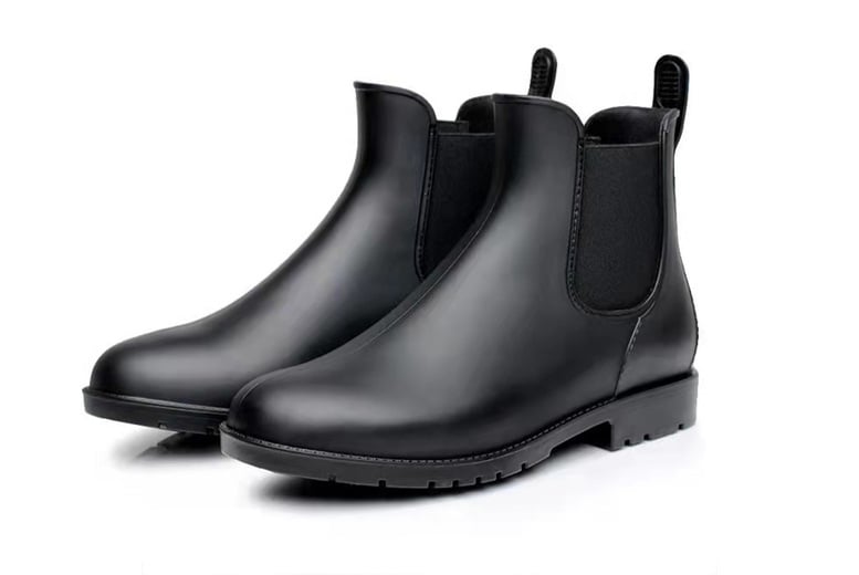 Slip on clearance ankle rain boots