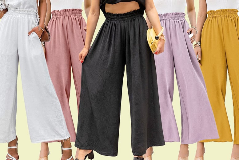 Women's Plus Size Casual Wide Leg Pants Offer - LivingSocial