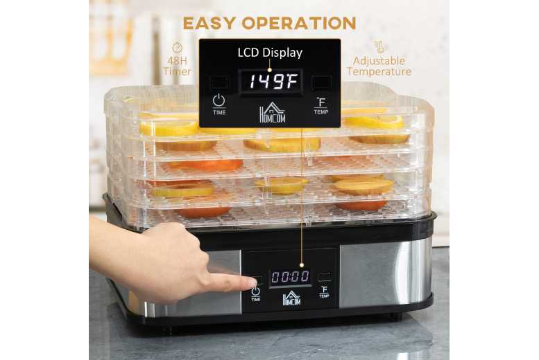 MCOMC Electric Food Dehydrator Machine 5 Tray Tier Fruit Dryer